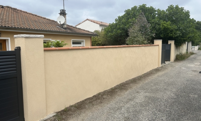 Rénovation d’un mur de clôture à Valence 